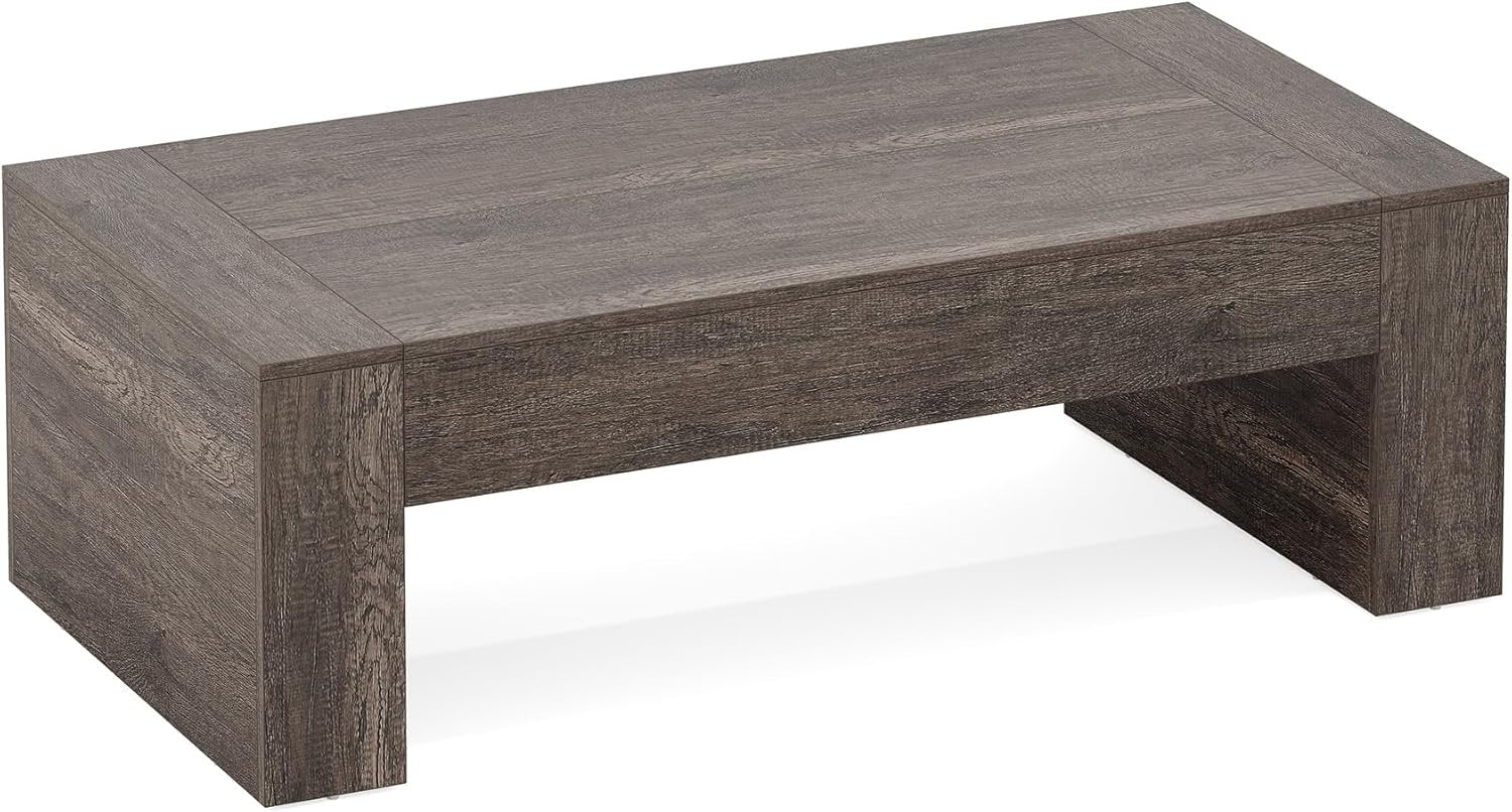 Tribesigns Table Basse Rectangulaire pour Salon, 130 x 70 x 45 cm, Table de Salon Bois