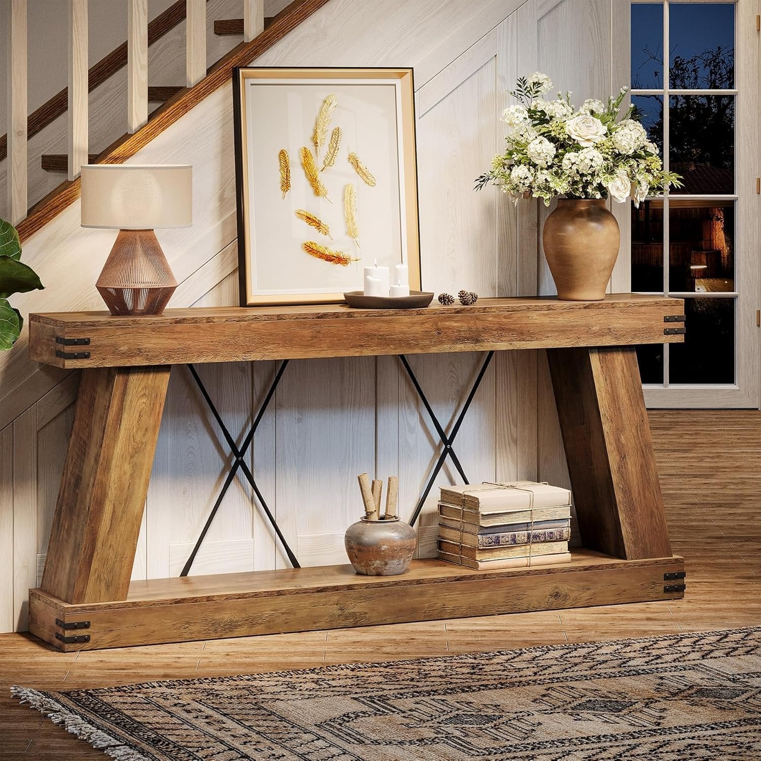 Tribesigns Table Console 180 x 30 x 85 cm, Table d'appoint Table de Couloir pour Petit Espace