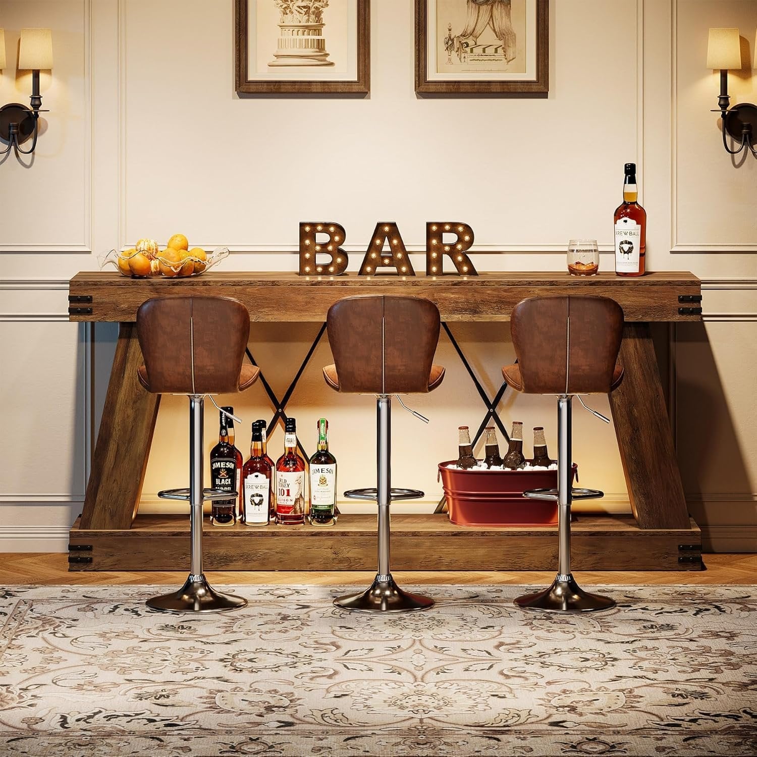 Tribesigns Table Console 180 x 30 x 85 cm, Table d'appoint Table de Couloir pour Petit Espace