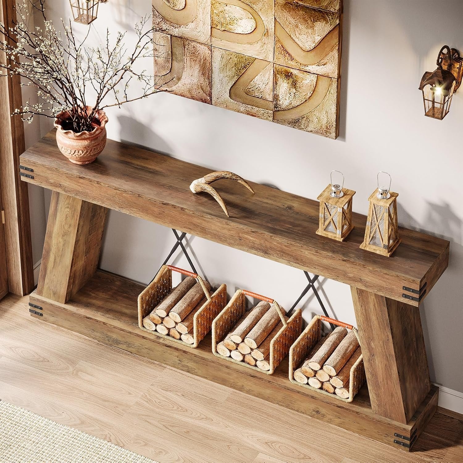 Tribesigns Table Console 180 x 30 x 85 cm, Table d'appoint Table de Couloir pour Petit Espace