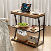 Tribesigns Petite table d'appoint étroite en métal de style maison de campagne pour le salon 3