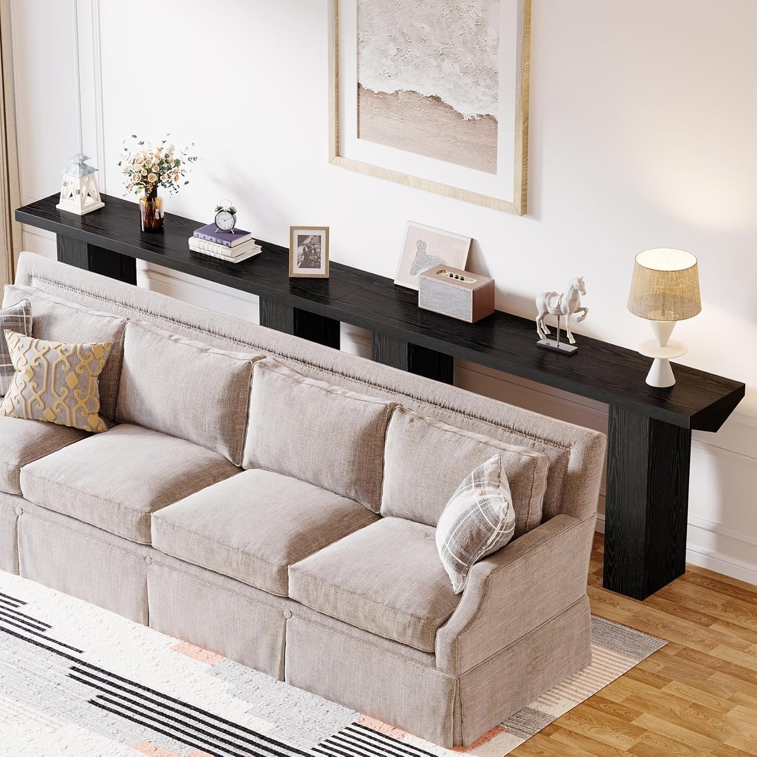 Tribesigns Table console pour l'entrée, Table de canapé en bois de ferme derrière le canapé