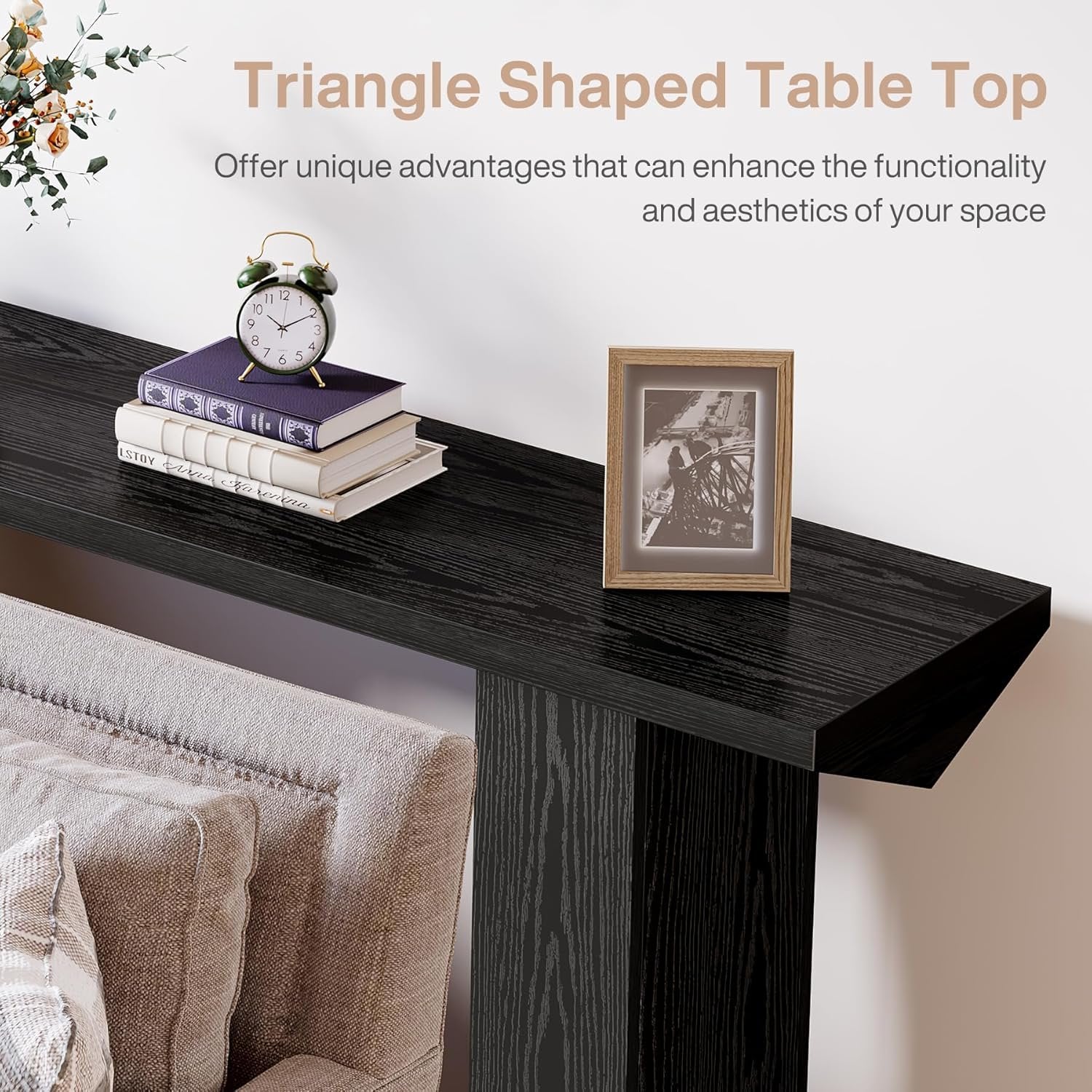 Tribesigns Table console pour l'entrée, Table de canapé en bois de ferme derrière le canapé