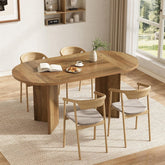Tribesigns Umber Table à manger ovale rustique pour 4 à 6 personnes 160 cm 3
