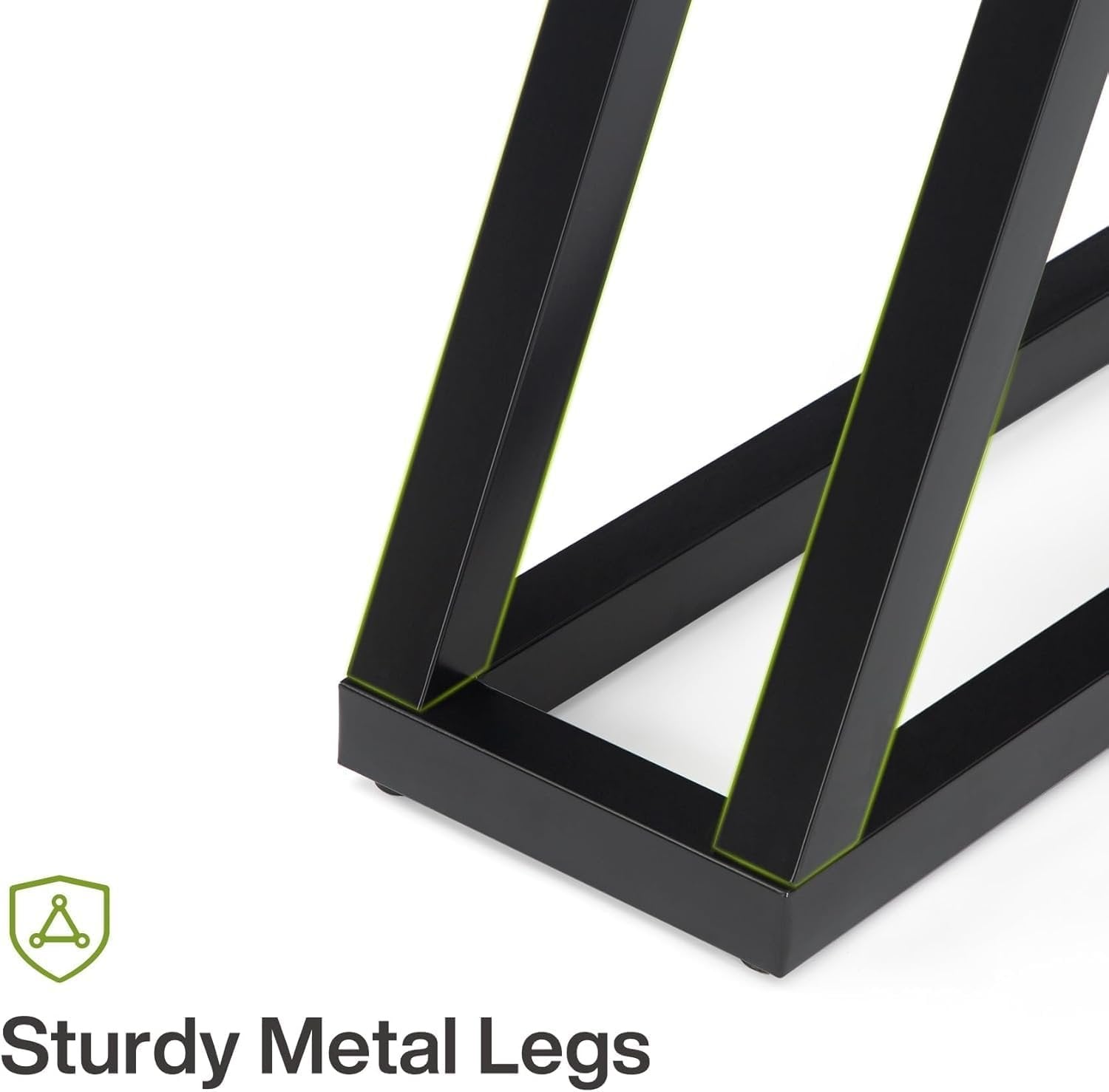 Tribesigns Console industrielle étroite de 160 cm, Table d'entrée moderne noire pour salon et hall d'entrée