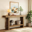 Tribesigns Table console extra longue avec plateau élargi et double base stable pour salon