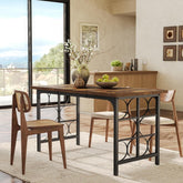 Tribesigns Table à Manger Rustique pour 4 à 6 Personnes, Industrielle 139 cm rectangulaire 3