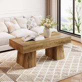 Tribesigns Table basse Hofhaus 120 cm, Table de campagne solide avec cadre robuste 3