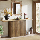 Tribesigns Farmhouse Table console flottante pour entrée, Table en bois derrière le canapé 3