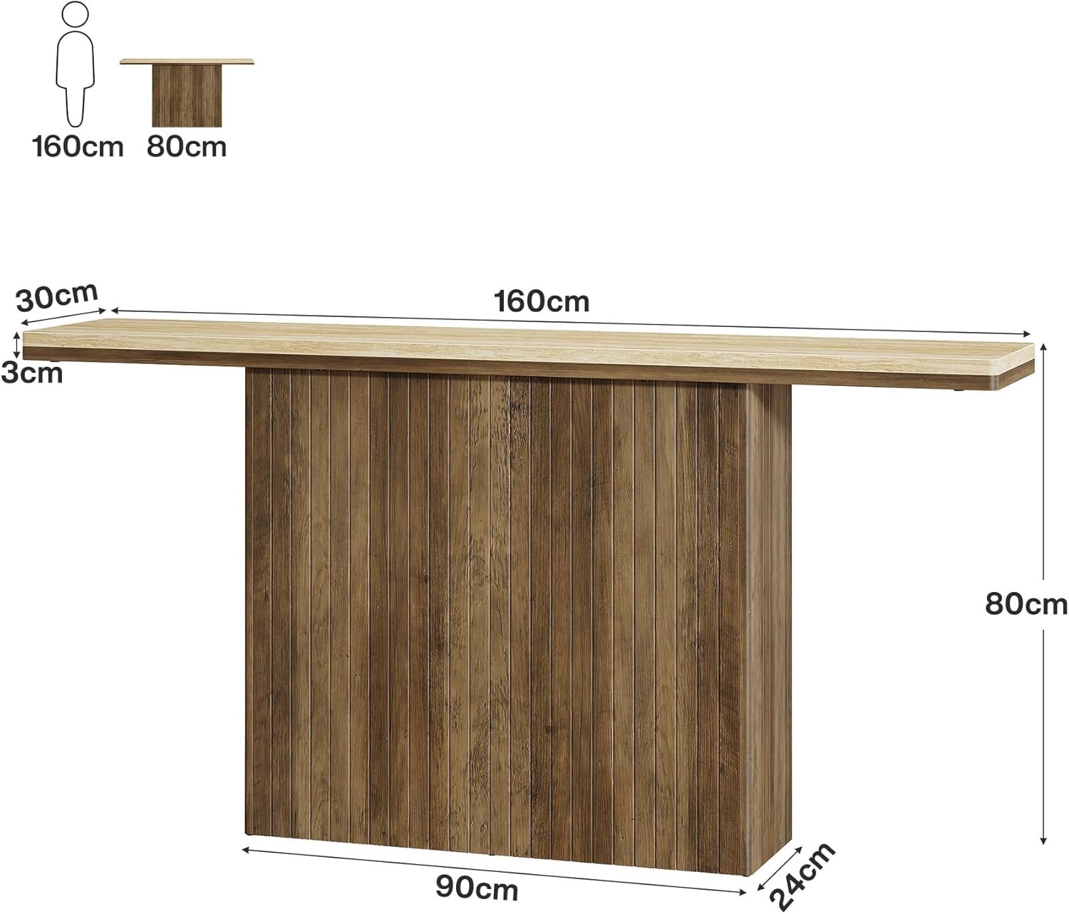 Tribesigns Farmhouse Table console flottante pour entrée, Table en bois derrière le canapé