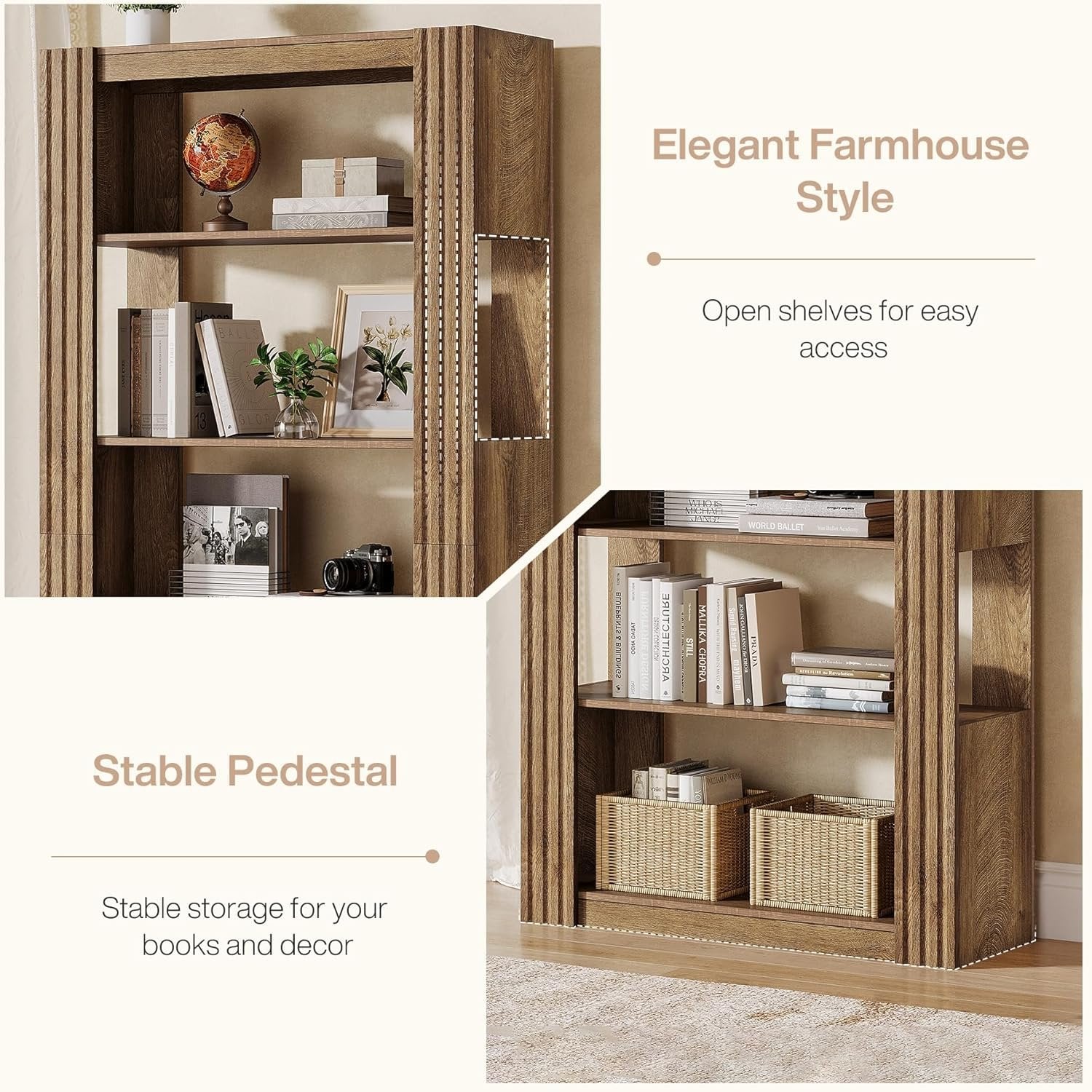 Tribesigns Étagère autoportante de 180 cm de haut avec 5 étagères ouvertes, Étagère de bureau