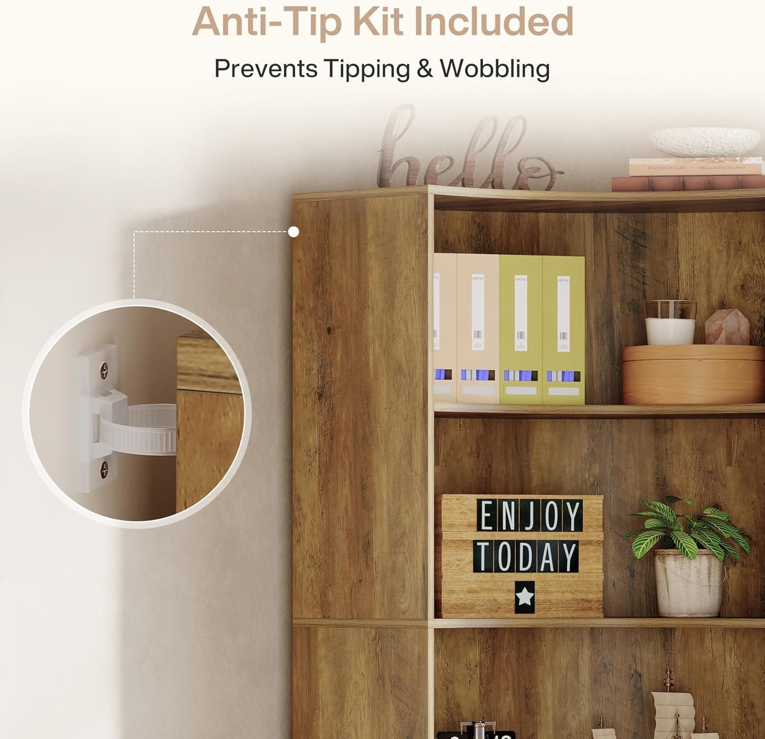 Tribesigns Étagère d'angle à 6 niveaux, Bibliothèque de 180 cm de haut avec coins arrondis