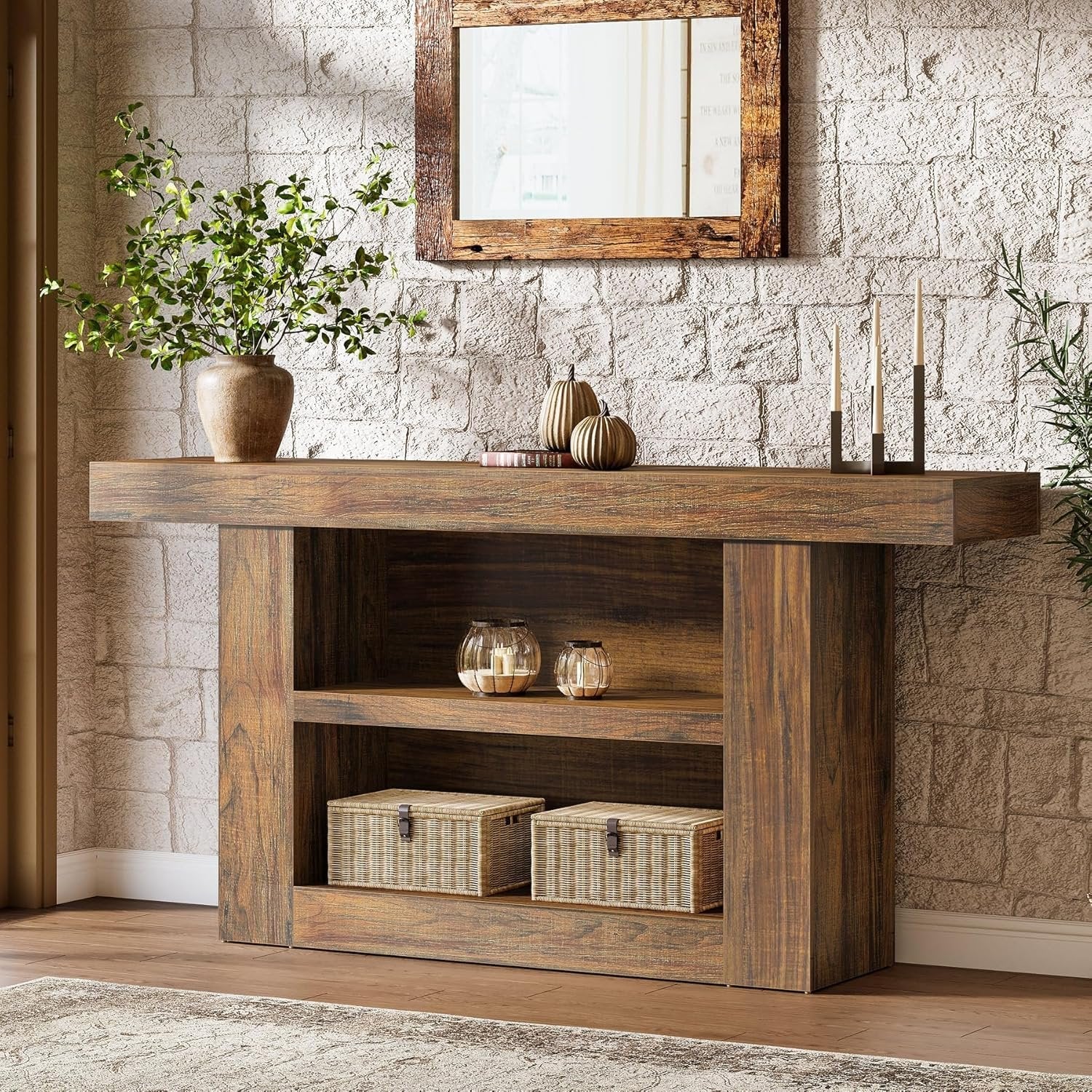 Tribesigns Table console 160 cm, Table d'appoint Table de couloir avec pour entrée