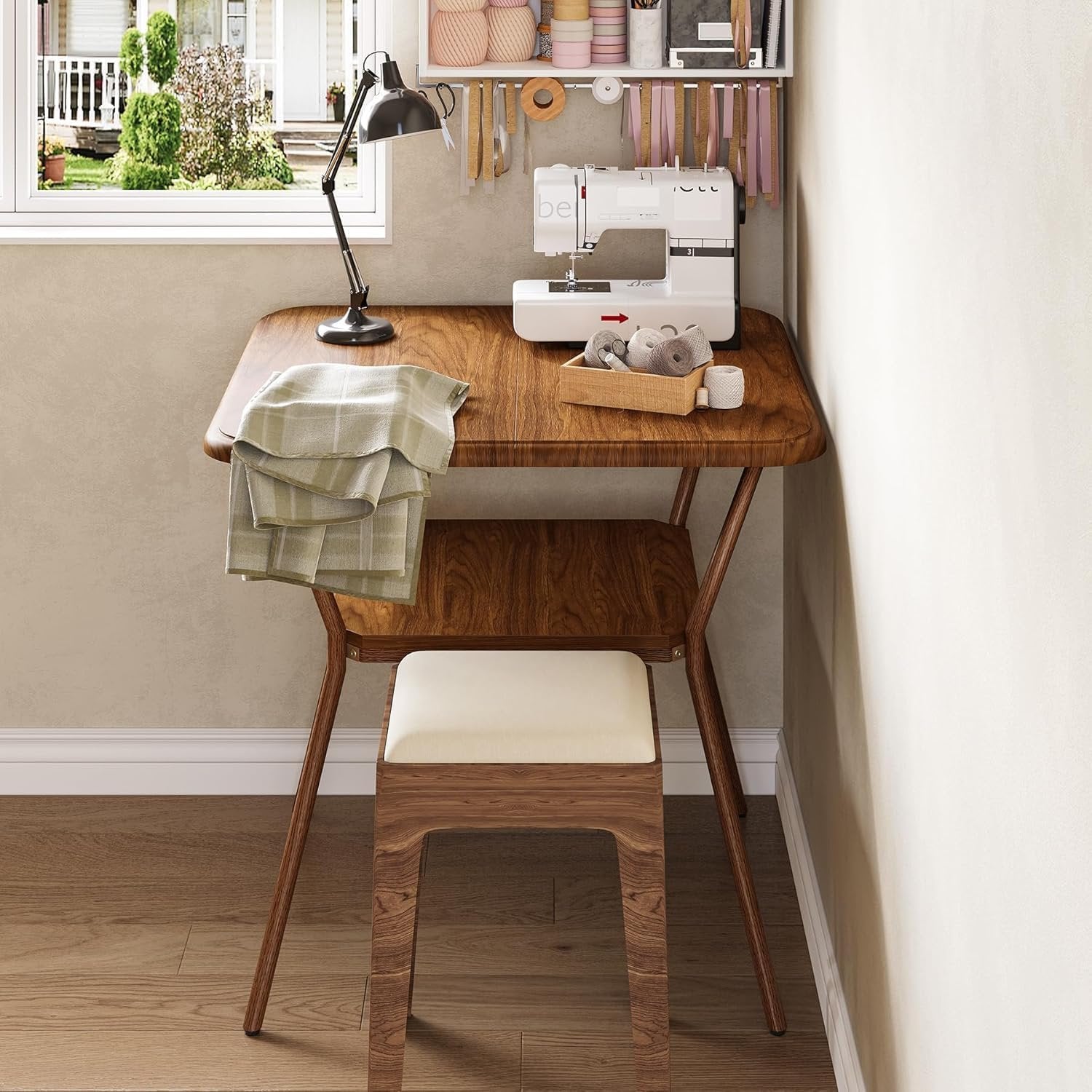 Tribesigns Table à manger carrée de 80 cm pour 2 à 4 personnes coins arrondis