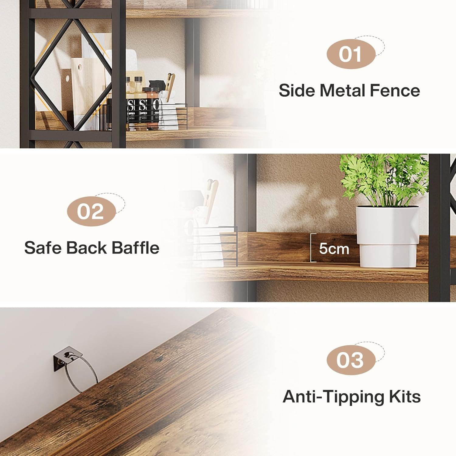 Tribesigns Bibliothèque d'angle, Grande bibliothèque d'angle moderne avec panneau arrière