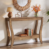 Tribesigns Console en bois de 105 cm, Table d'entrée de style campagnard à 2 niveaux avec rangement 3