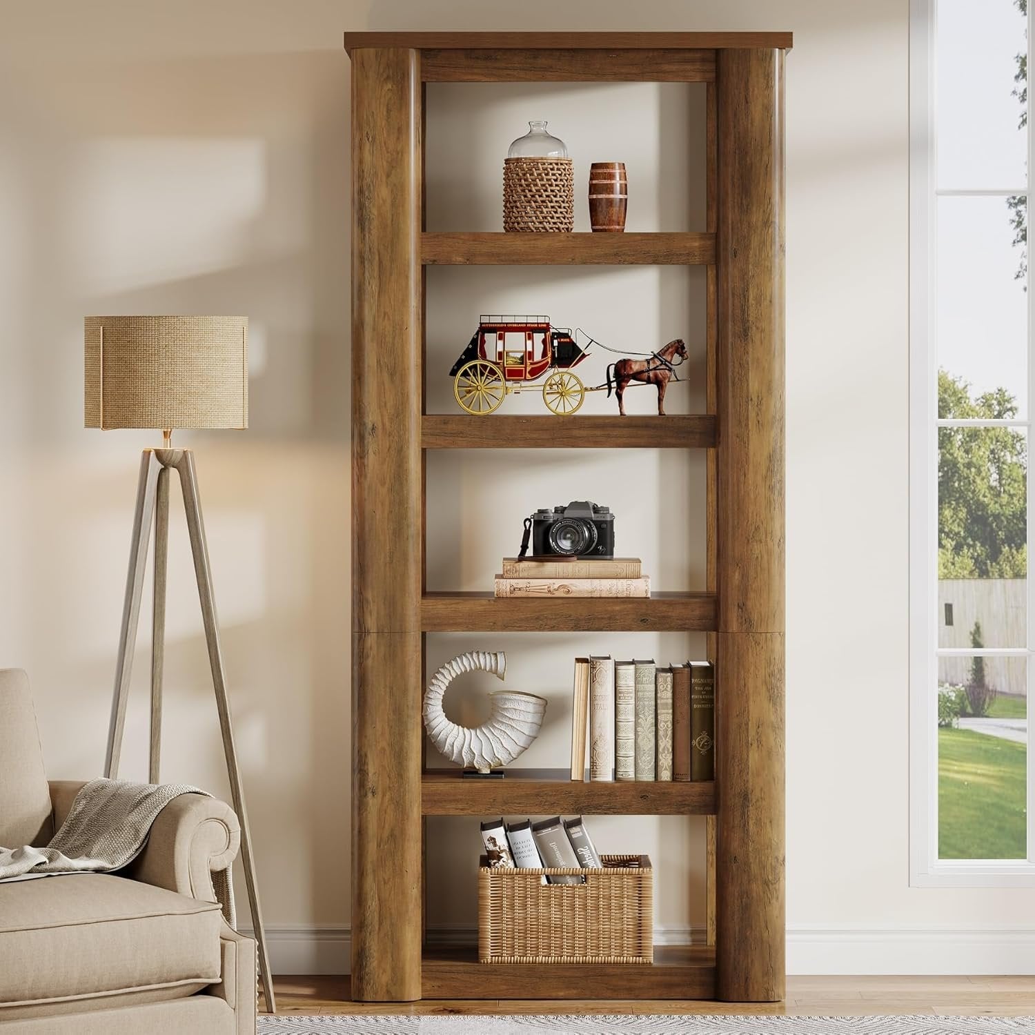 Tribesigns Bibliothèque, Étagère sur 6 Niveaux Meuble de Rangement Livres