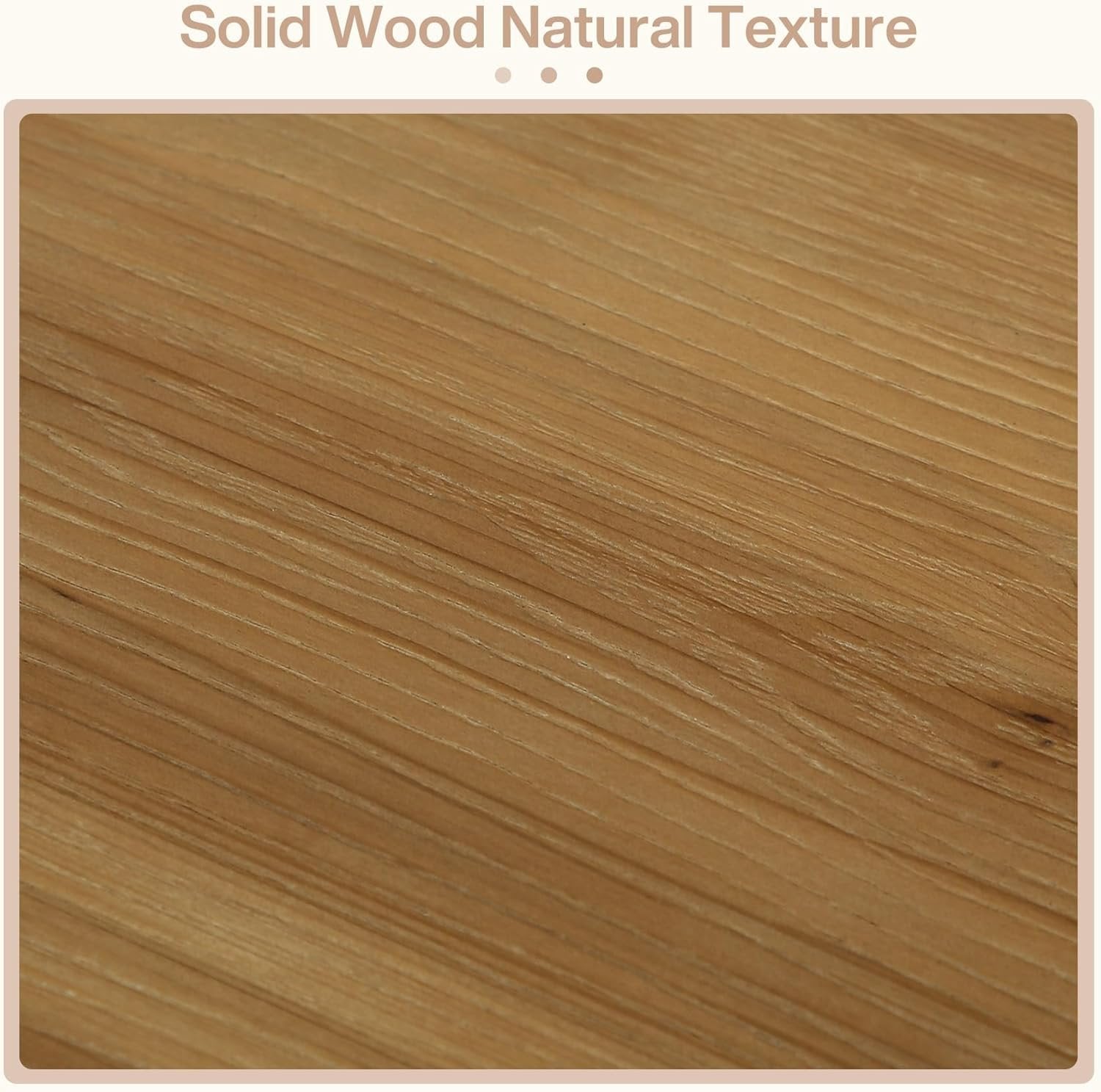 Tribesigns Table basse ronde en bois massif 80 cm 2 niveaux