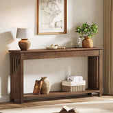 Tribesigns Console en bois massif 160 cm de long, Idéale pour une entrée ou comme table basse 3