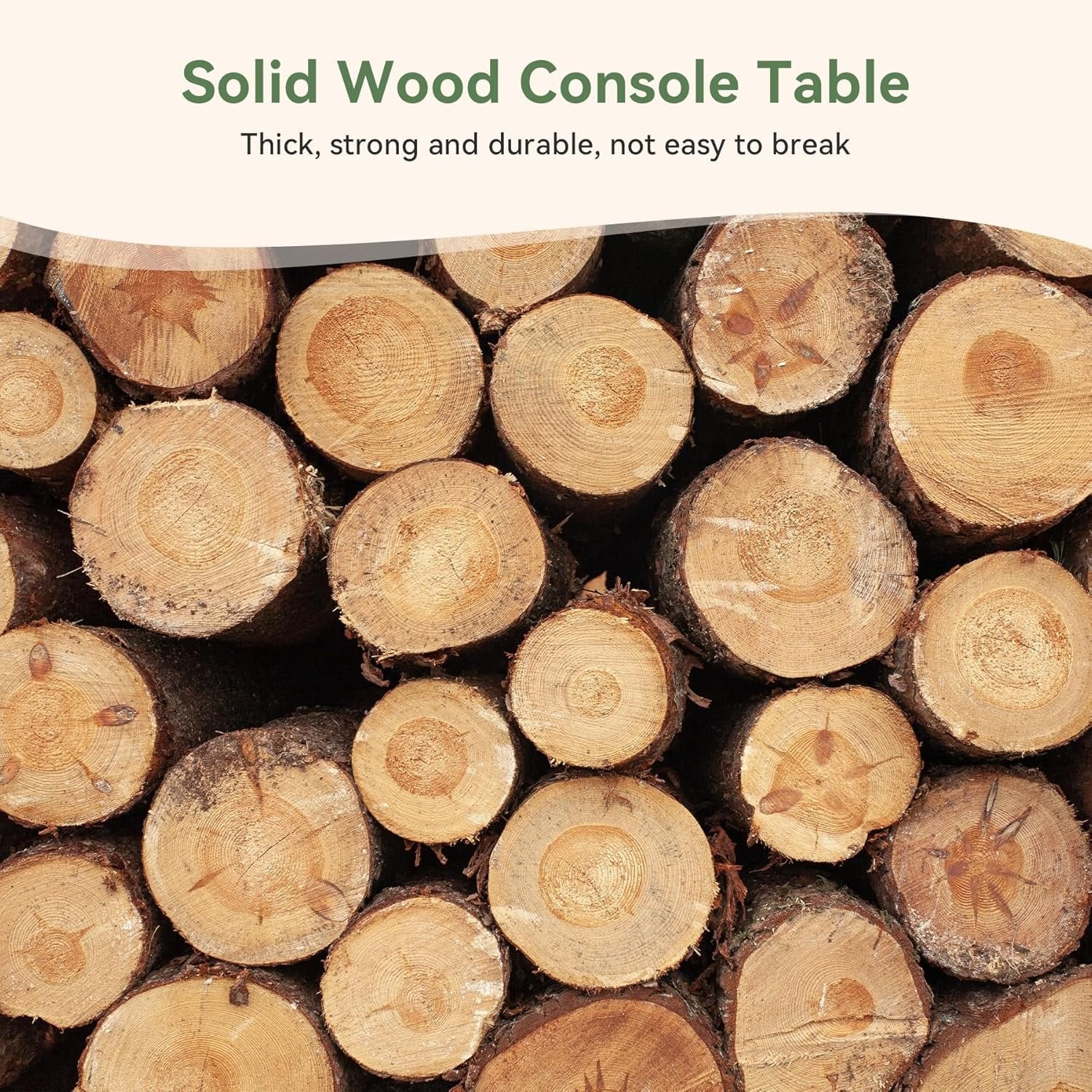 Tribesigns Console en bois massif 160 cm de long, Idéale pour une entrée ou comme table basse