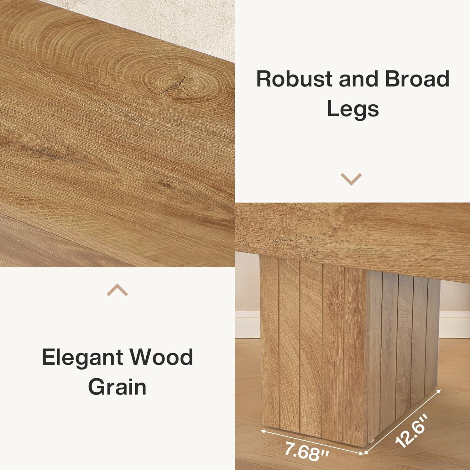 Tribesigns Banc de salle à manger en bois de 140 cm long banc de style campagnard