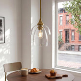 Tribesigns Suspension LED en verre, Lampe suspendue moderne pour table à manger avec double abat-jour en verre 3