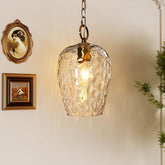 Tribesigns Suspension avec abat-jour en verre martelé, Hauteur réglable jusqu'à 152 cm, diamètre 22 cm, intensité variable, lampe de table à manger, douille E27 3
