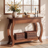 Tribesigns Table console 105 cm avec tiroir, Table d'entrée étroite de style champêtre 3