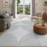 Tribesigns Tapis géométrique 160 x 230cm 200 x 300 cm, Tapis moderne minimaliste à poils courts 3