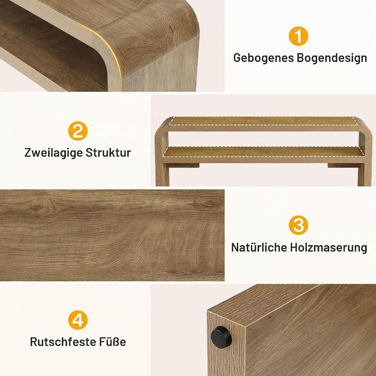 Tribesigns Table console étroite 160 cm profondeur 30 cm avec 2 étagères