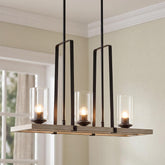 Tribesigns Lustre vintage noir, suspension à 3 lumières, Douille E27, style industriel-moderne, idéal pour chambre, cuisine, couloir, entrée, salon 3