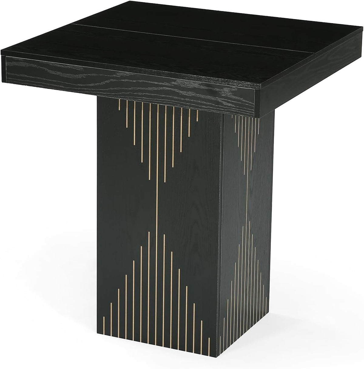 Tribesigns Table haute carrée (80 cm) avec pied central pour la maison, la cuisine, le bar ou comme petit comptoir d'intérieur