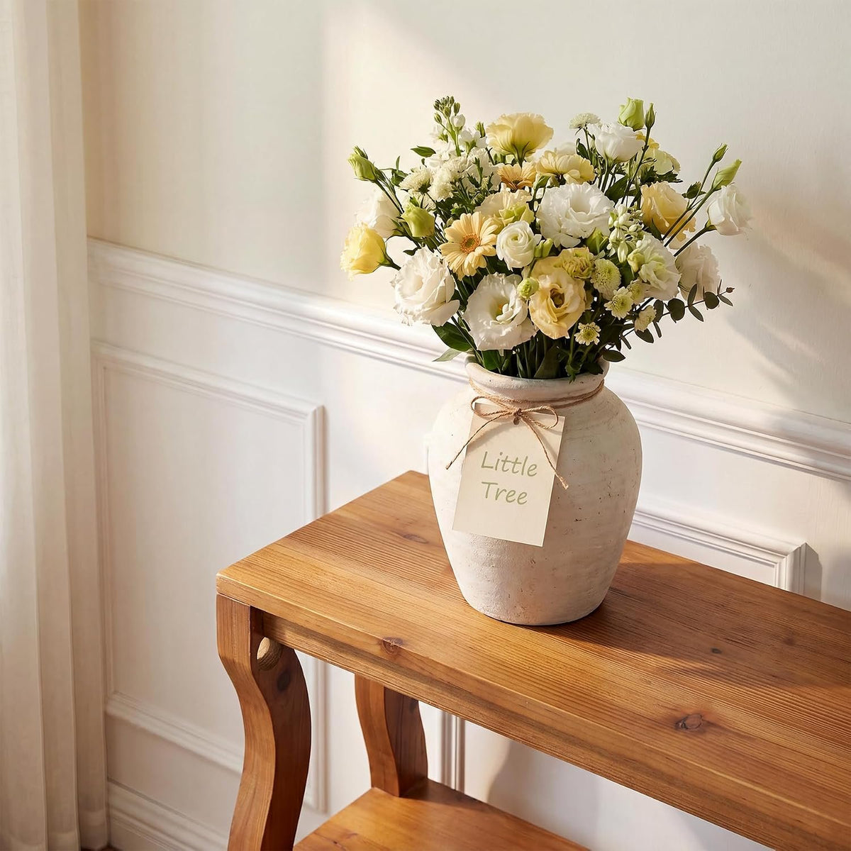 Console en bois massif à 3 niveaux avec étagères ouvertes, Table d'entrée Table de canapé ou table d'appoint de 160 cm pour couloir, salon ou derrière le canapé