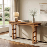 Tribesigns Console en bois – 160 x 30 x 85 cm, Style vintage marron, idéale pour les petits espaces entrée, couloir, salon 3