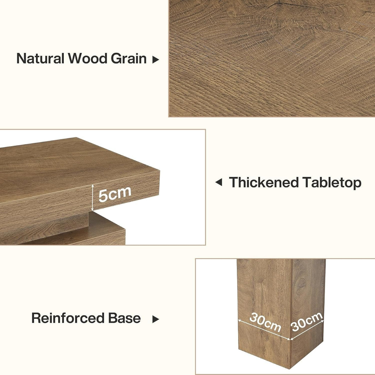 Tribesigns Console étroite avec structure géométrique, Table d'entrée effet bois