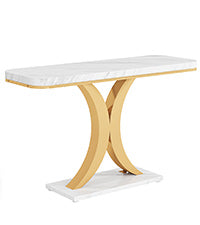 Tribesigns Table console, Table d'entrée étroite avec base géométrique