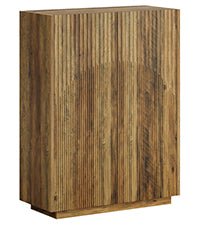 Tribesigns Meuble à chaussures à 7 niveaux, Rangement pour 24 paires de chaussures avec portes nervurées