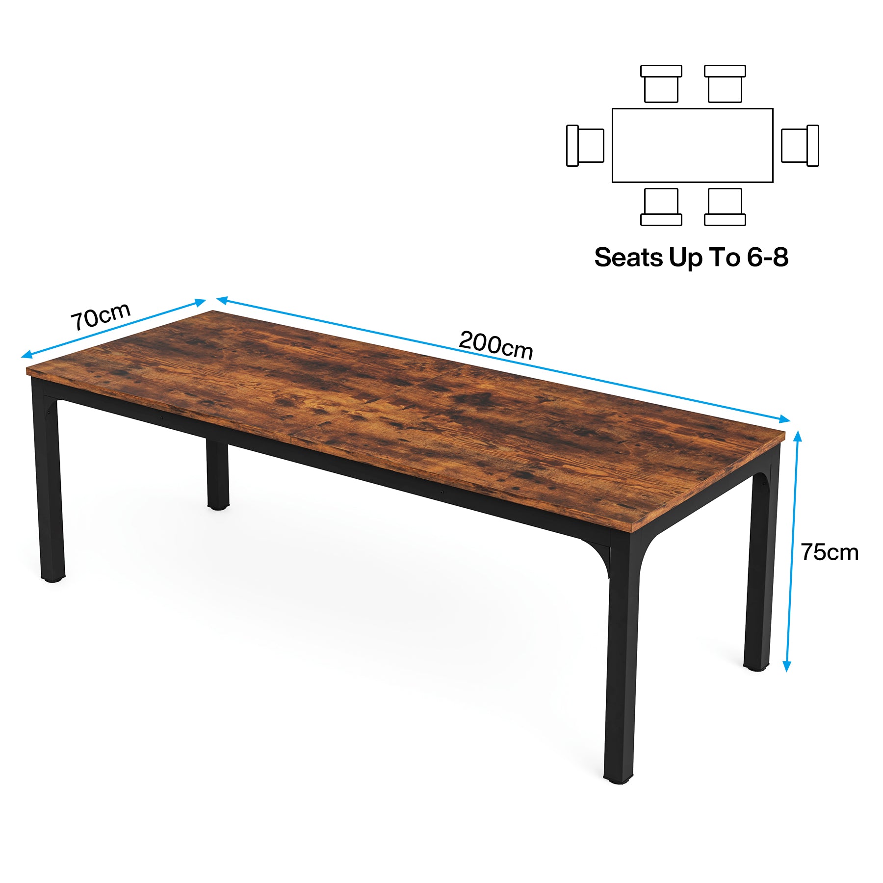 Tribesigns Bureau d'ordinateur, Bureau informatique Table longue pour deux