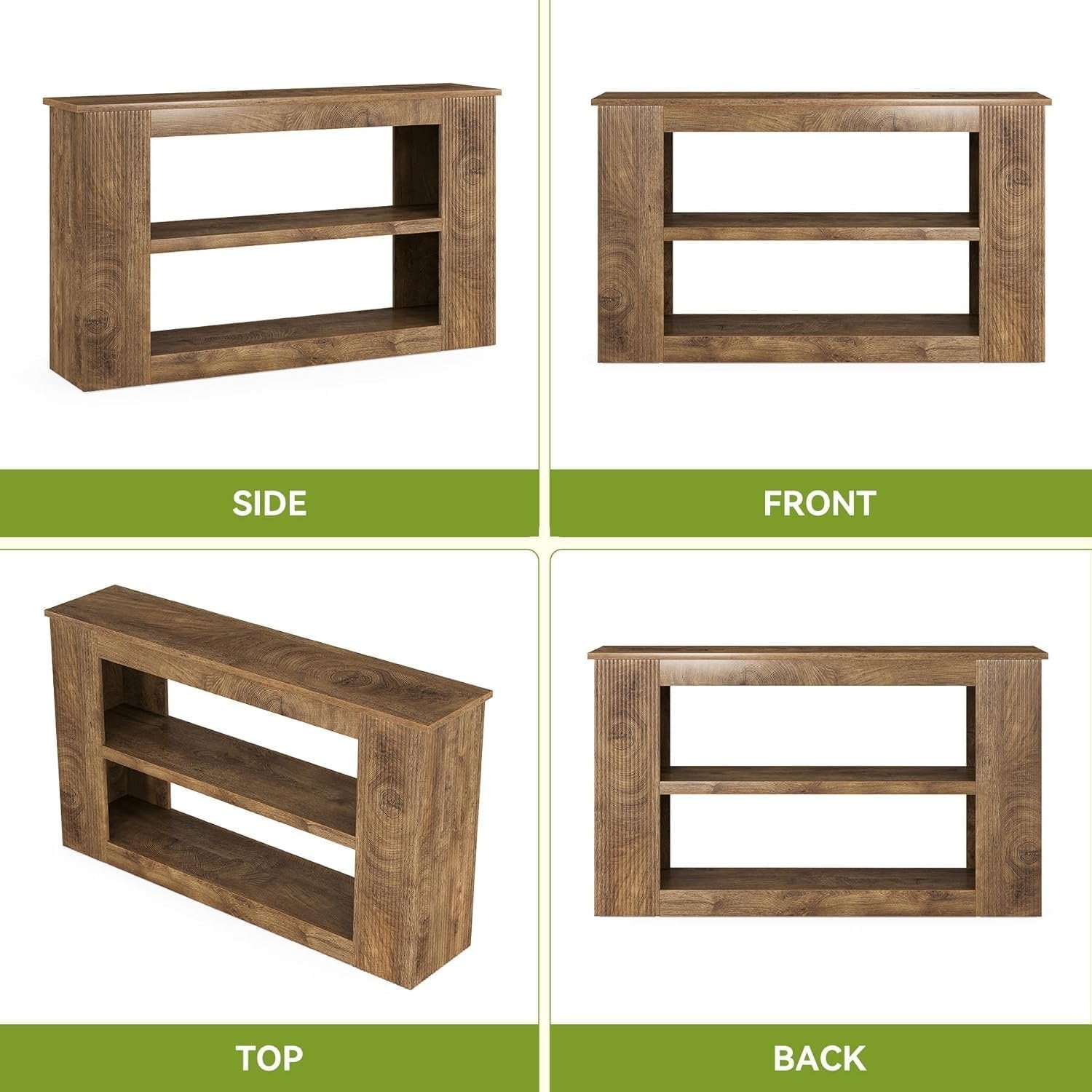 Tribesigns Tavolo consolle da 140 cm, tavolo da ingresso con 3 ripiani per divano