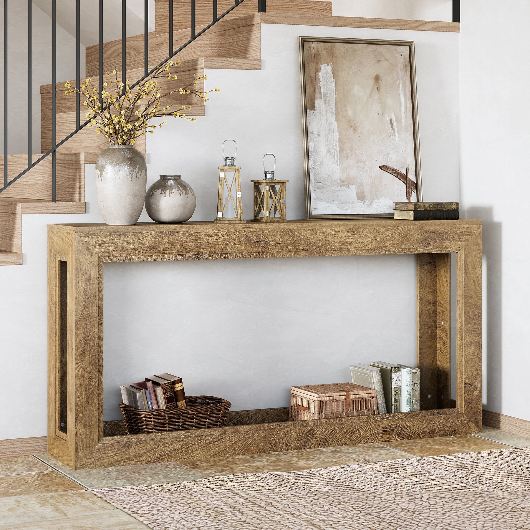 Tribesigns Tavolo consolle da 160 cm, tavolino moderno per soggiorno