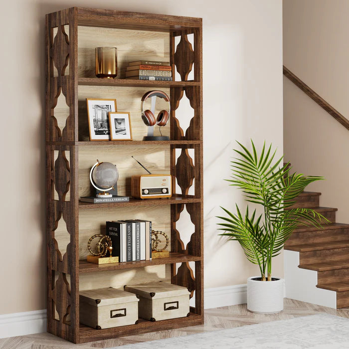 Tribesigns Bibliothèque à 5 niveaux, Bibliothèque en bois de 179 cm