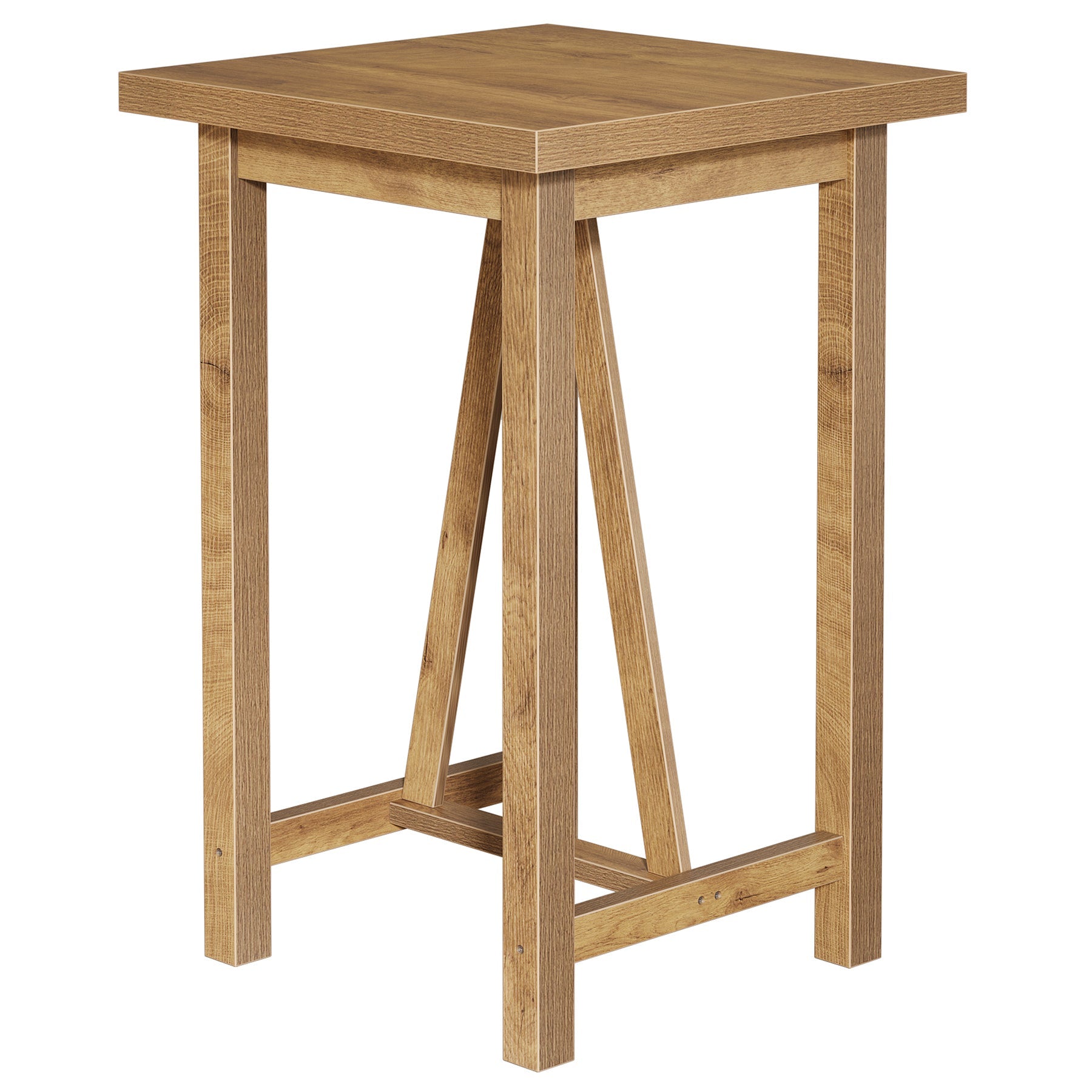 Tribesigns Table de bar à hauteur de comptoir de 100 cm, Table de pub carrée de style maison de campagne