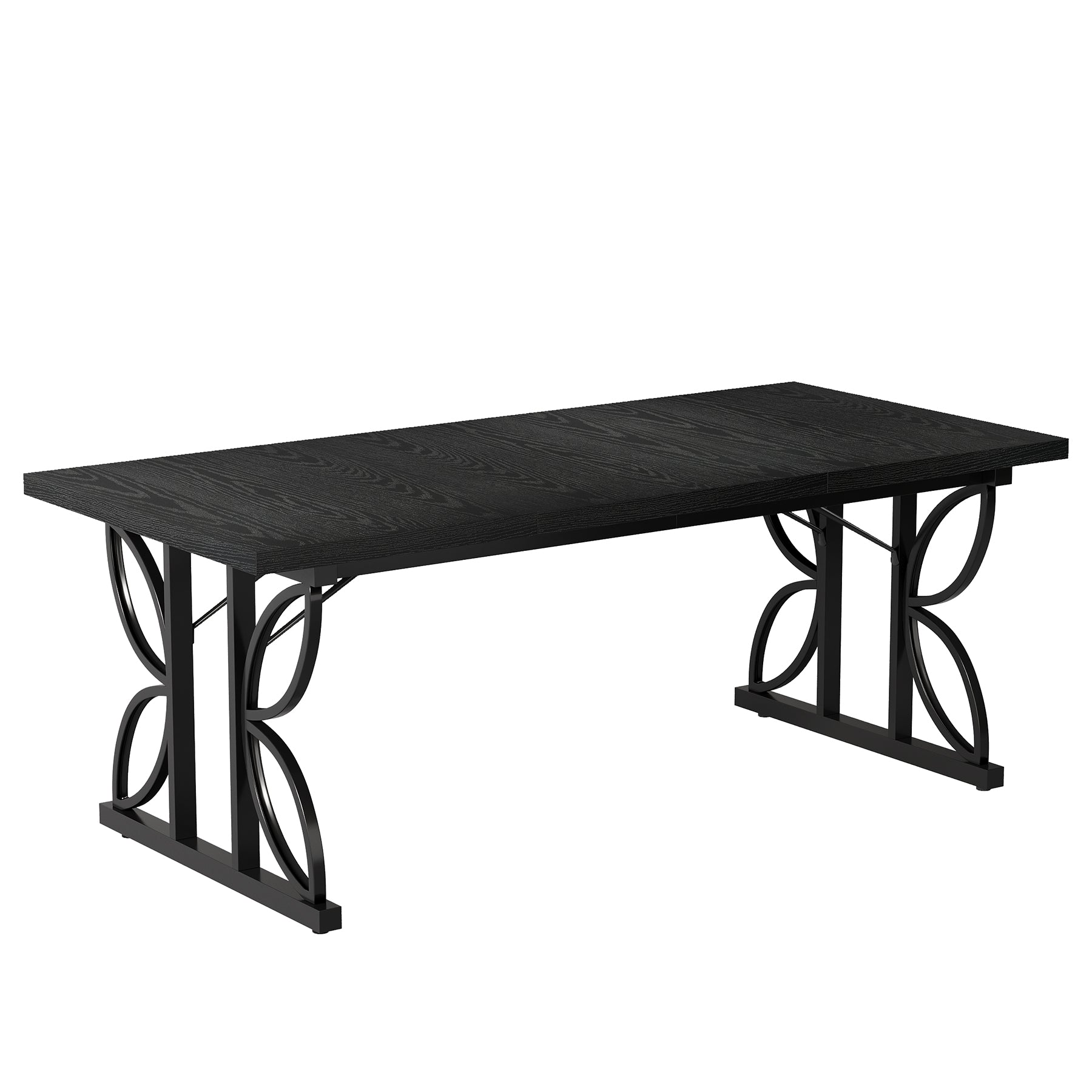 Tribesigns Table de salle à manger rectangulaire, Table de cuisine industrielle pour 6 à 8 personnes