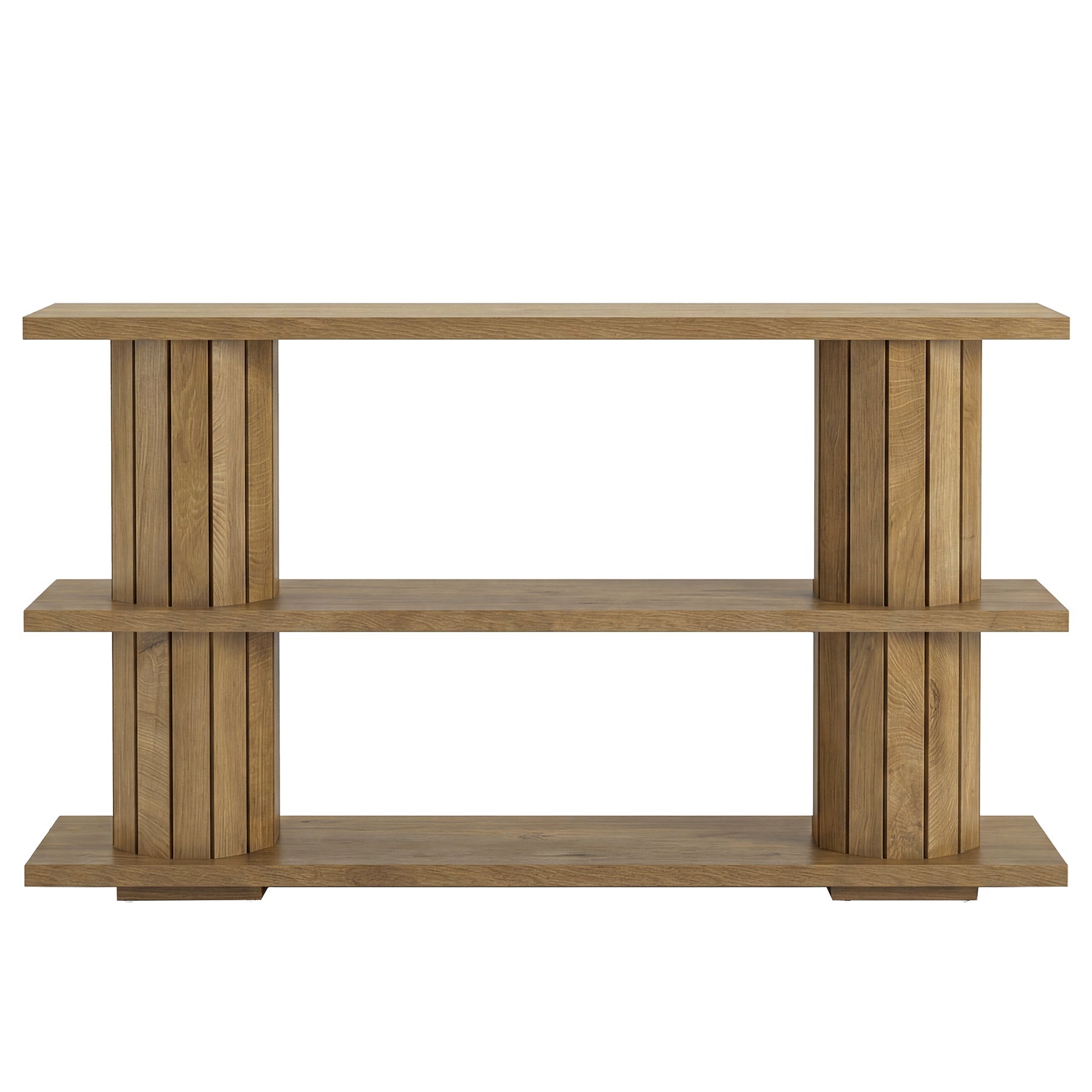 Tribesigns Console de 160 cm avec étagères de rangement à 3 niveaux, Longue table d'entrée pour salon et hall d'entrée