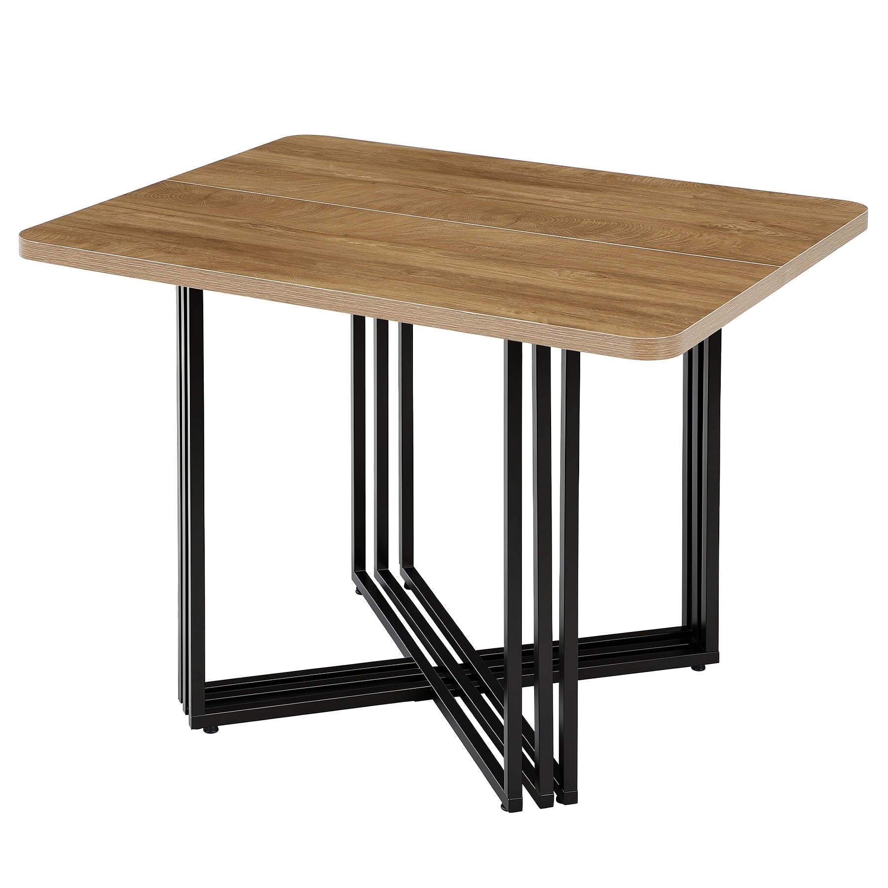 Tribesigns Table à manger pour 2 personnes, 100 cm, style industriel, chêne, Table de salle à manger, table de cuisine en bois pour salle à manger, petit espace, salon