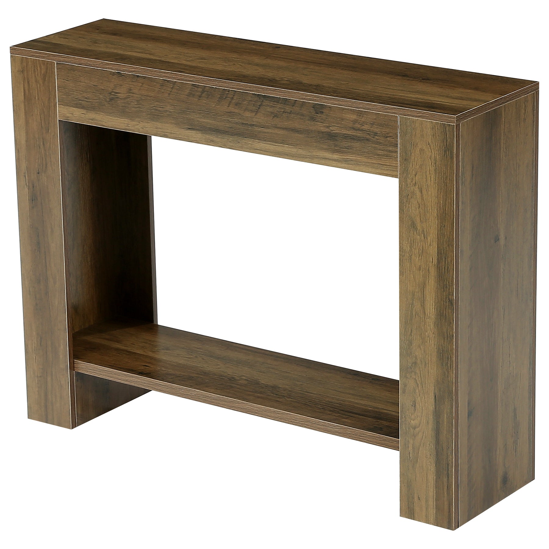 Tribesigns Console rustique de 105 cm avec rangement, Table d'appoint étroite à 2 niveaux pour entrée et couloir