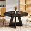 Tribesigns Table à manger, Table de cuisine ronde de 120 cm pour 4 personnes