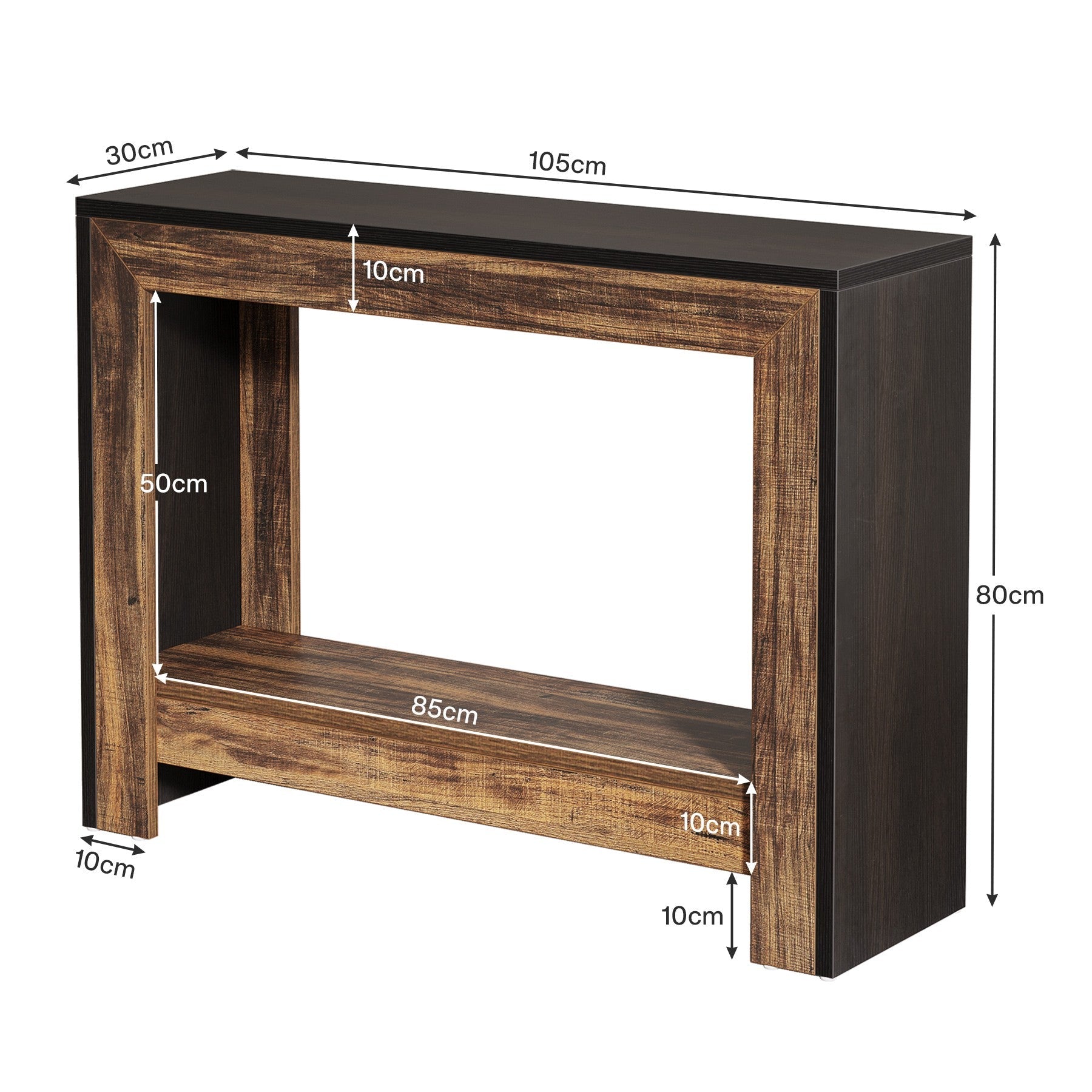 Tribesigns Table console rectangulaire en bois, Table d'entrée géométrique simple pour le couloir