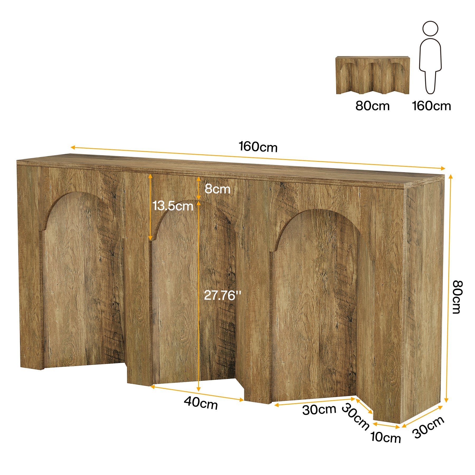 Tribesigns Console 160 cm, Table d'entrée étroite pour couloir