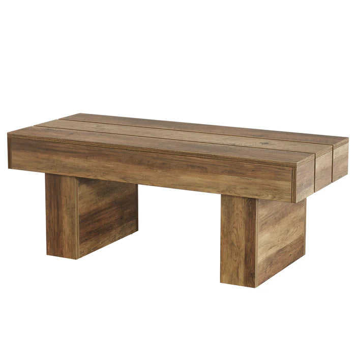Tribesigns Table basse de ferme de 120 cm avec fonction table à goûter